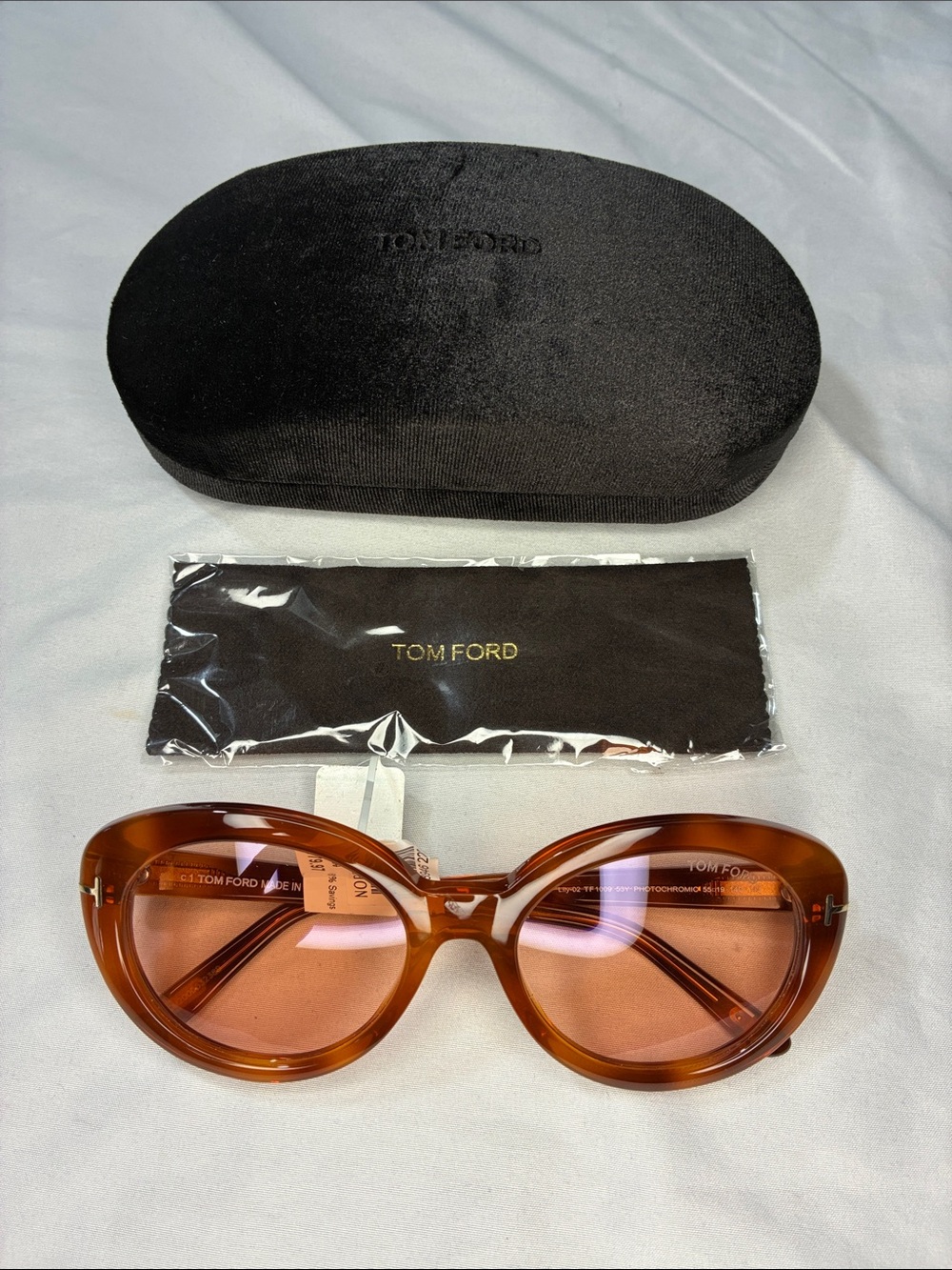 Tom Ford Women’s Tortoiseshell Lily Round Sunglasses - Brown Lenses NEW with Box